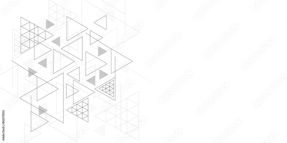 Vector White background with triangles pattern and hexagon. Vector White background with triangles pattern and hexagon.