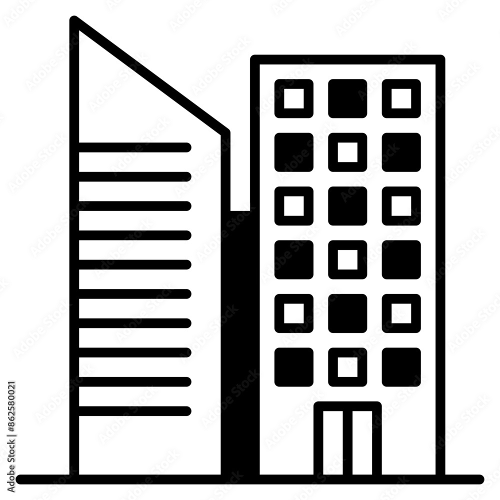 Vector Icon Building, business, city, commercial, apartments Vector Icon Building, business, city, commercial, apartments