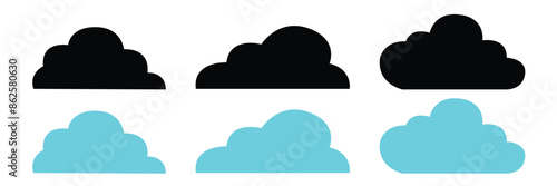 Cloud computing icon. Line, glyph and filled outline colorful version, abstract cloud outline and filled vector sign. Symbol, logo illustration. Different style icons set. Vector graphics in eps 10.