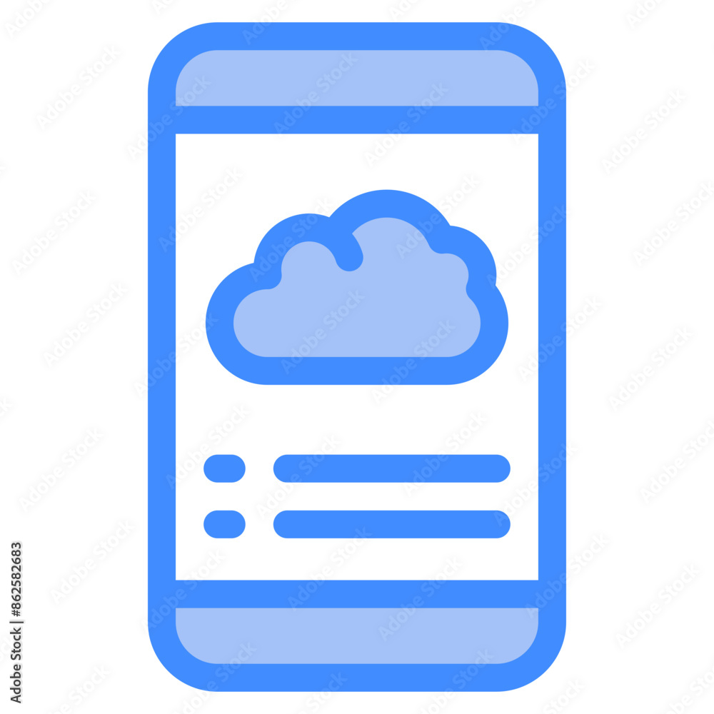 Vector Icon Forecast, mobile, summer, sunny, weather Vector Icon Forecast, mobile, summer, sunny, weather
