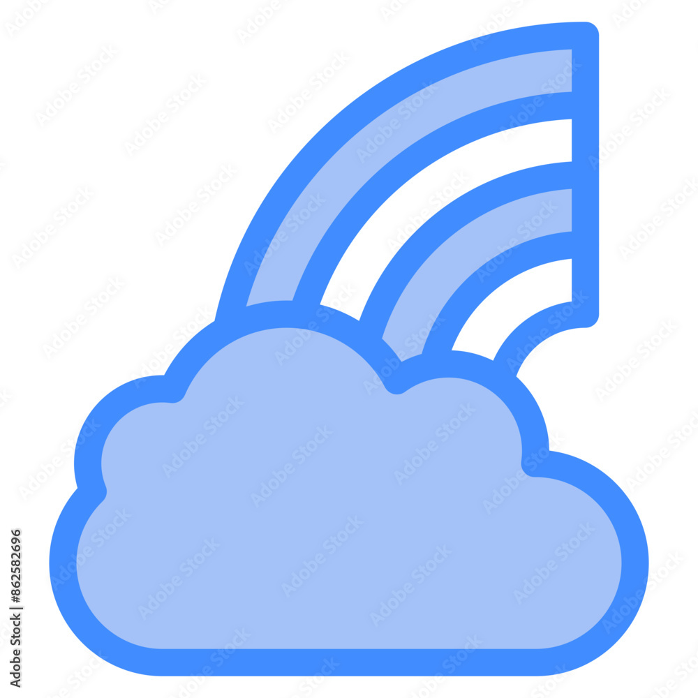 Vector Icon Rainbow, sky, atmospheric, spectrum, cloud Vector Icon Rainbow, sky, atmospheric, spectrum, cloud
