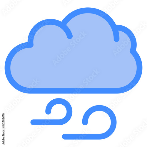 Vector Icon wind, Cloud, weather, whiffle, cloudy