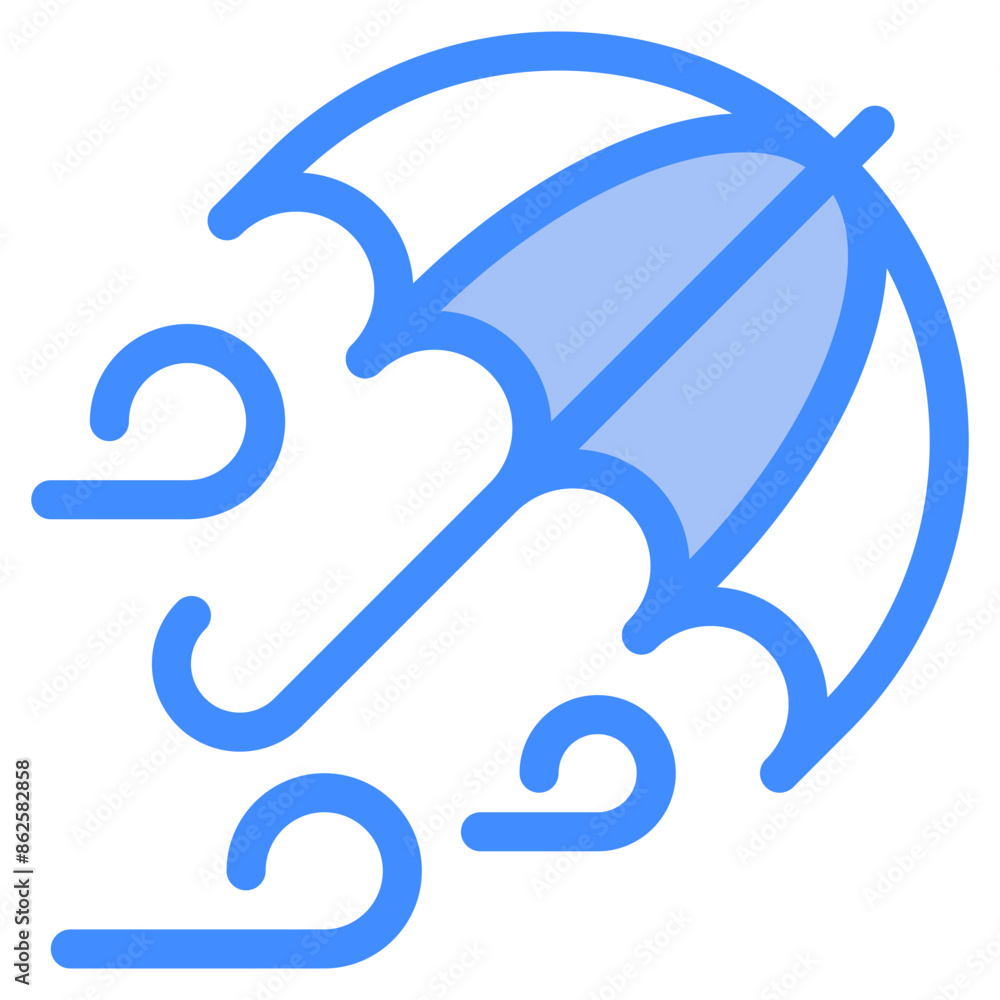 Vector Icon Umbrella, windy, blowing, weather, tool Vector Icon Umbrella, windy, blowing, weather, tool