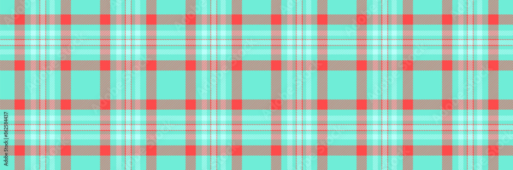 Creativity vector seamless texture, stripe tartan fabric background. Print pattern plaid check textile in teal and red colors. Creativity vector seamless texture, stripe tartan fabric background. Print pattern plaid check textile in teal and red colors.