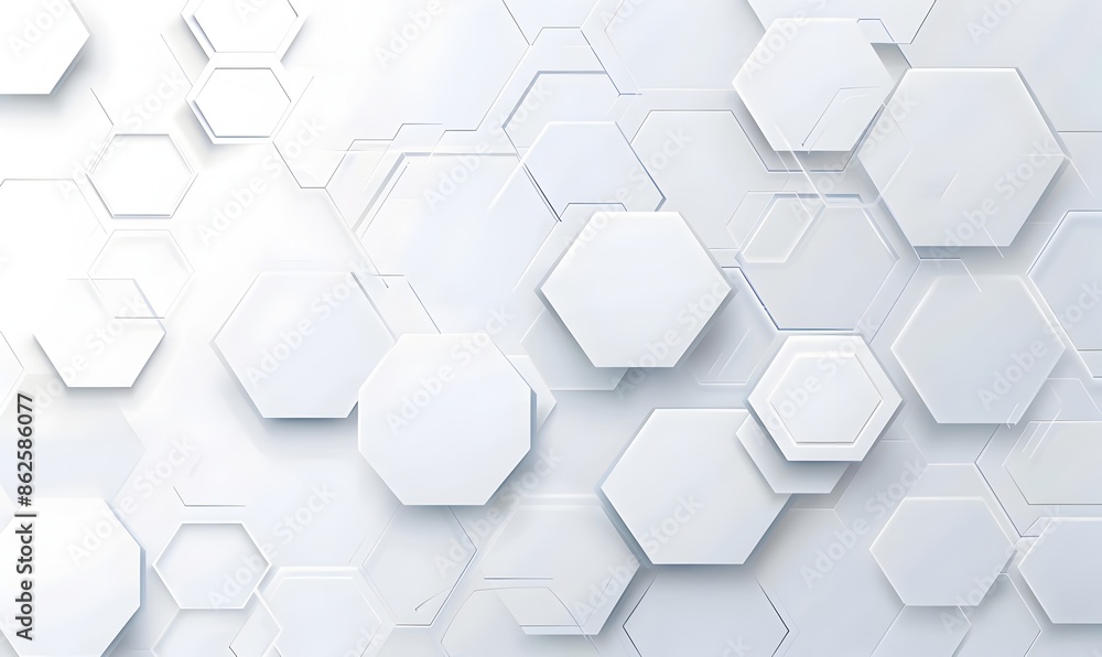 Abstract white background with hexagon pattern for technology, science and medical concept design vector Illustration. Vector illustration white color Abstract white background with hexagon pattern for technology, science and medical concept design vector Illustration. Vector illustration white color