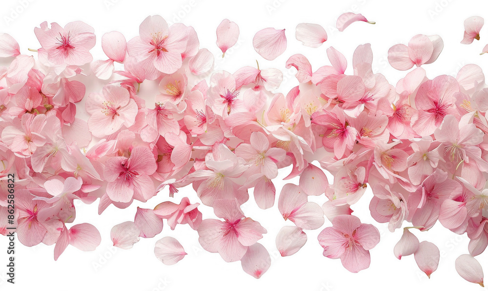 Scattered Pink Flower Petals and Blossoms Scattered Pink Flower Petals and Blossoms