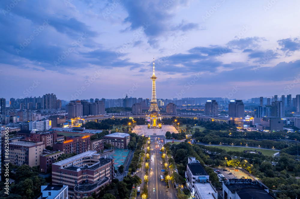 Obraz premium Yandi Square, Shennongcheng, Zhuzhou, China