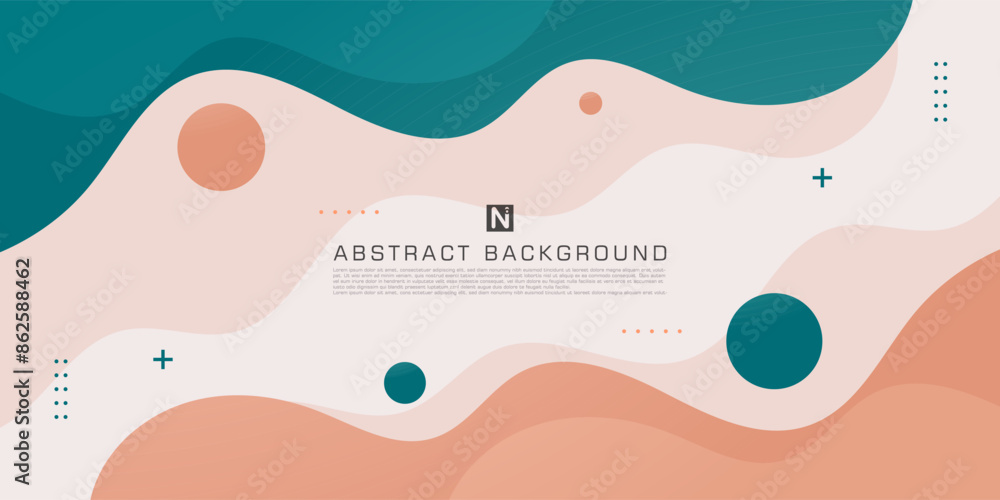 Green and brown geometric business banner design. Creative banner design with wave shapes and lines for template. Simple horizontal banner. Eps10 vector Green and brown geometric business banner design. Creative banner design with wave shapes and lines for template. Simple horizontal banner. Eps10 vector