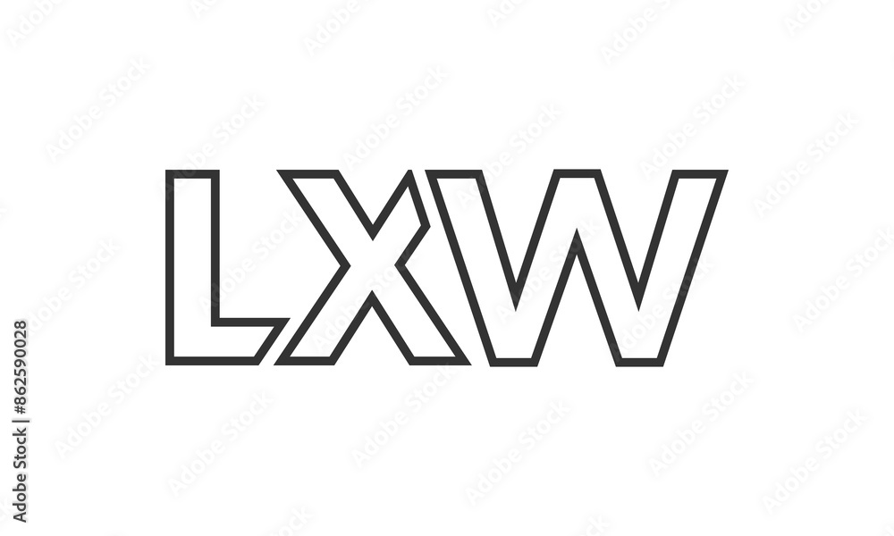 LXW logo design template with strong and modern bold text. Initial based vector logotype featuring simple and minimal typography. Trendy company identity. LXW logo design template with strong and modern bold text. Initial based vector logotype featuring simple and minimal typography. Trendy company identity.