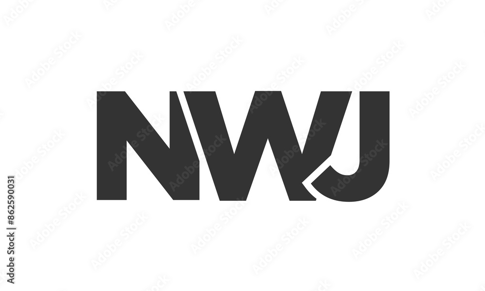 NWJ logo design template with strong and modern bold text. Initial based vector logotype featuring simple and minimal typography. Trendy company identity. NWJ logo design template with strong and modern bold text. Initial based vector logotype featuring simple and minimal typography. Trendy company identity.