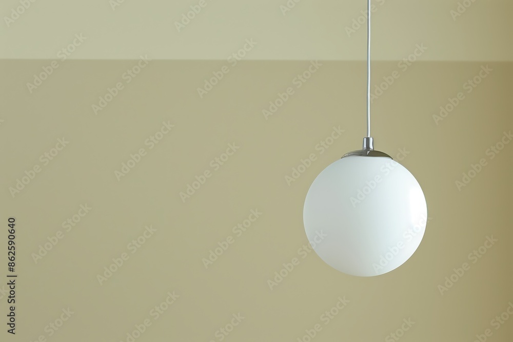 A white light bulb hanging from a ceiling