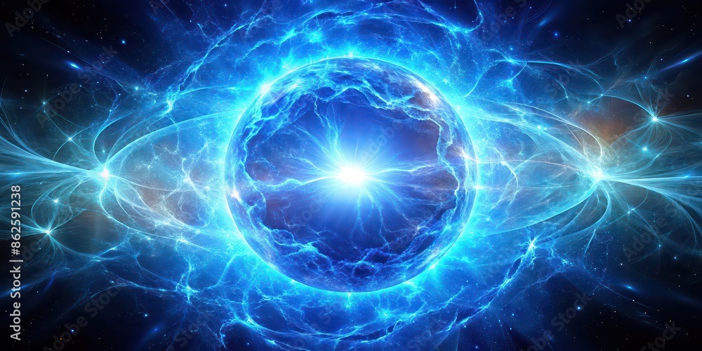 Blue glowing multidimensional plasma force field in space, plasma, force field, blue, glowing, multidimensional Blue glowing multidimensional plasma force field in space, plasma, force field, blue, glowing, multidimensional
