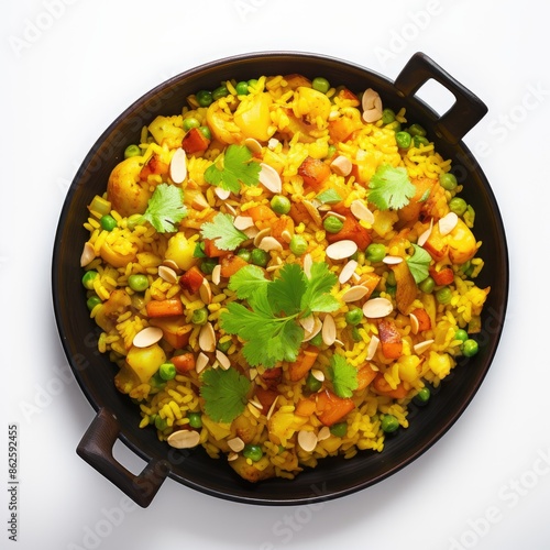 Delicious Poha Dish with Vegetables and Almonds Garnish