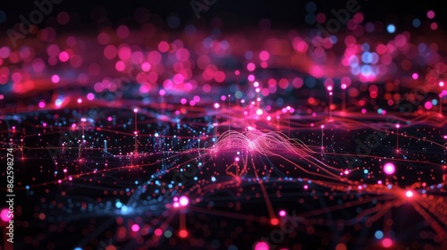This is an abstract image of a neural network. It is a representation of the way that neurons in the brain are connected to each other.