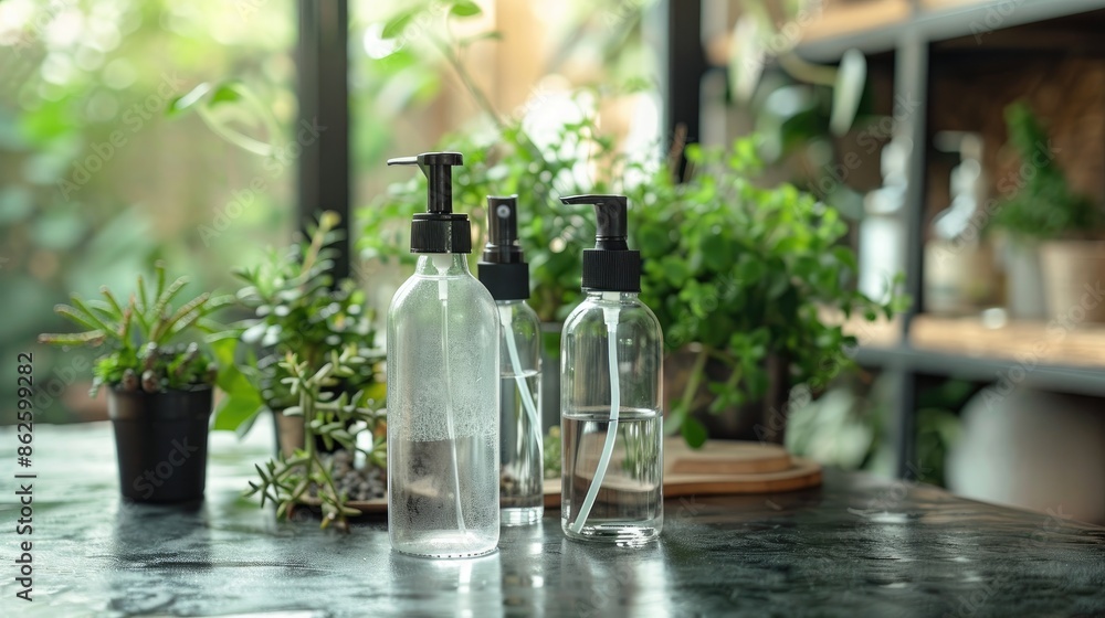 Alcohol free Hygiene Hand Sanitizer Spray in glass bottles by chemical specialists Alcohol free Hygiene Hand Sanitizer Spray in glass bottles by chemical specialists