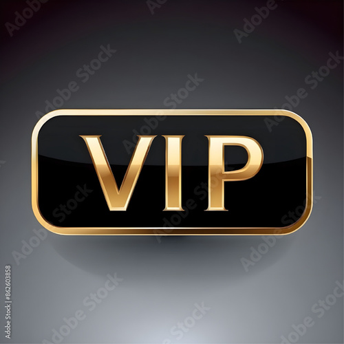 vip sign icon, isolated on blank background 