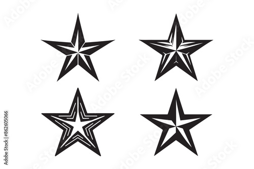 Rustic Star hand drawn vector icon of star