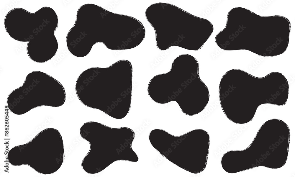 Modern liquid irregular blob shape abstract elements .Modern trendy brush stroke painting background. Great for textile, fabric, wallpaper, wrapping, scrapbook and packaging. Vector illustration. Modern liquid irregular blob shape abstract elements .Modern trendy brush stroke painting background. Great for textile, fabric, wallpaper, wrapping, scrapbook and packaging. Vector illustration.
