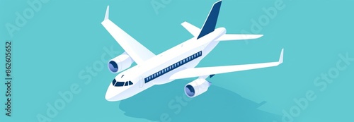 Commercial airplane illustration