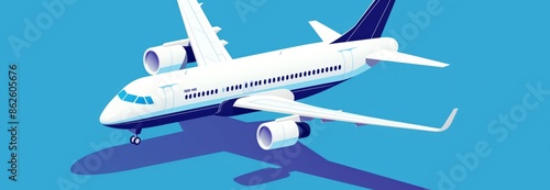 Commercial Airplane Illustration
