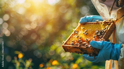 The Honeycomb with Bees