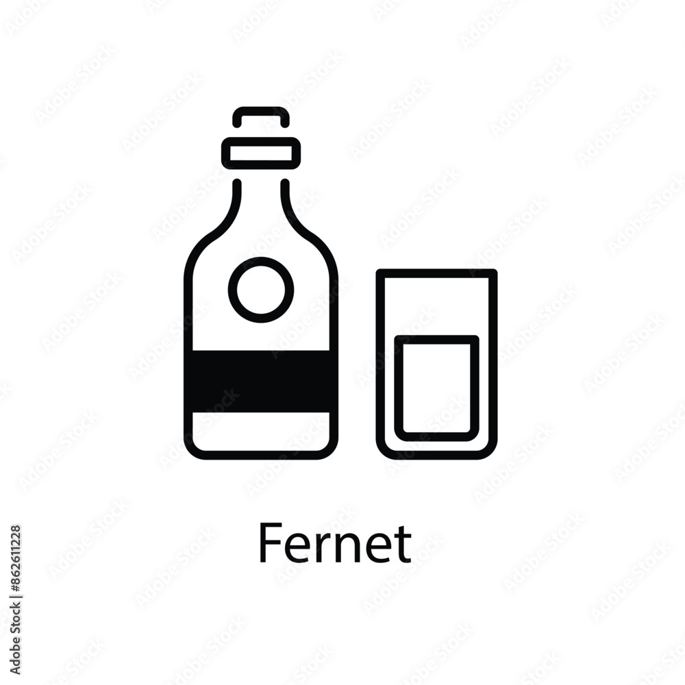 Fernet vector icon Fernet vector icon