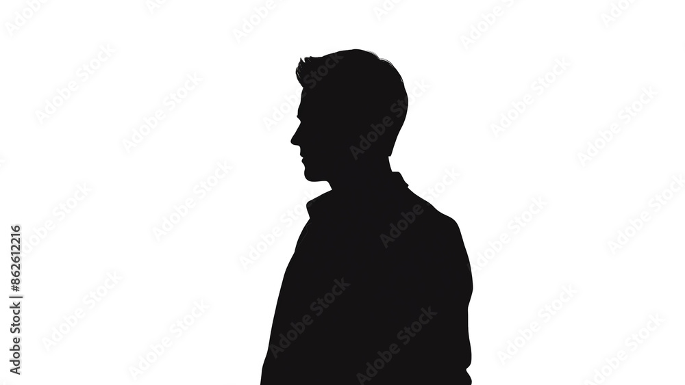 Man silhouette cutout. Black man's silhouette on transparent background Man silhouette cutout. Black man's silhouette on transparent background