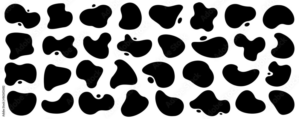 Fototapeta premium Abstract fluid banner collection. Set of blank liquid frame. Geometric fluid or liquid shapes background. Modern fluid banner template