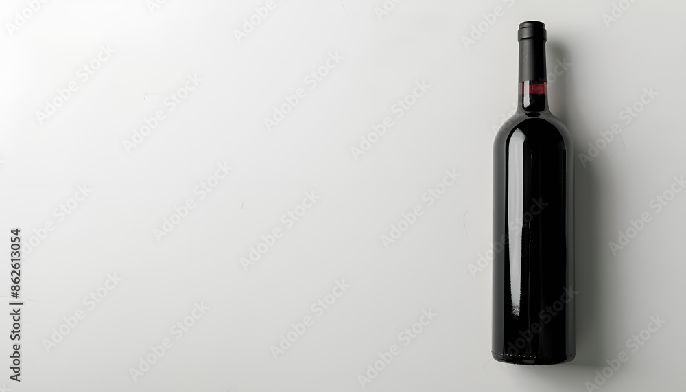 Bottle of tasty red wine on white background, space for text Bottle of tasty red wine on white background, space for text