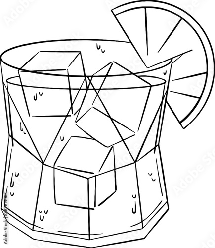 Paloma Cocktail Line Art