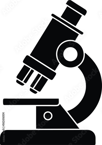 microscope icon on white background