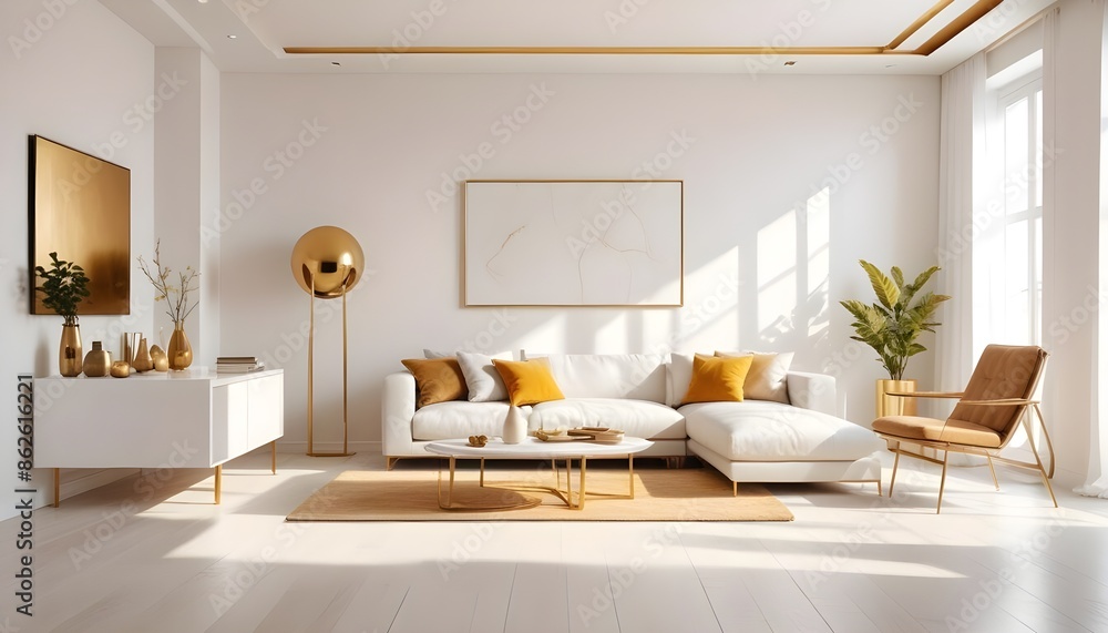 Photo interior modern design room 3d illustration Photo interior modern design room 3d illustration