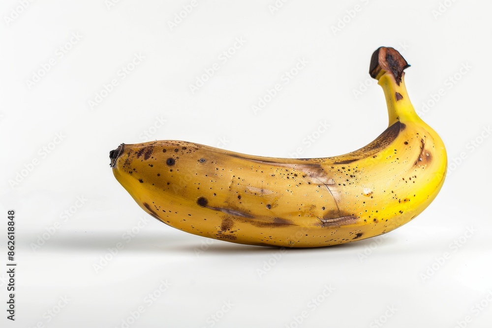 clean and fresh of a Cavendish Banana, copy space on right side, isolated on white background clean and fresh of a Cavendish Banana, copy space on right side, isolated on white background