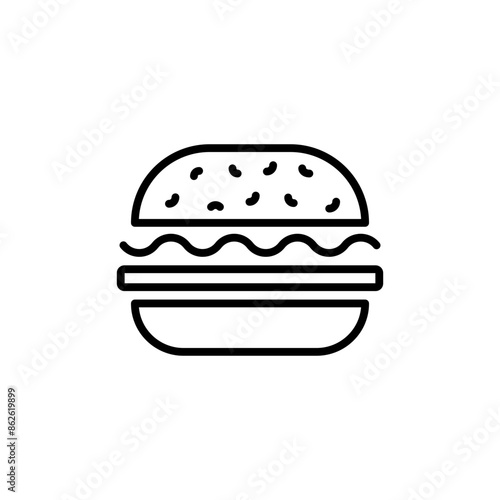 Hamburger Icon for Fast Food and Restaurant Menus
