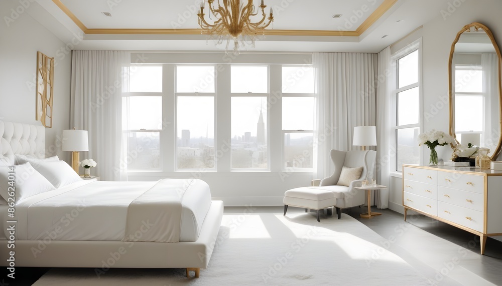 Fototapeta premium Photo interior modern design room 3d illustration