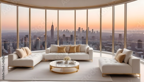 Photo interior modern design room 3d illustration