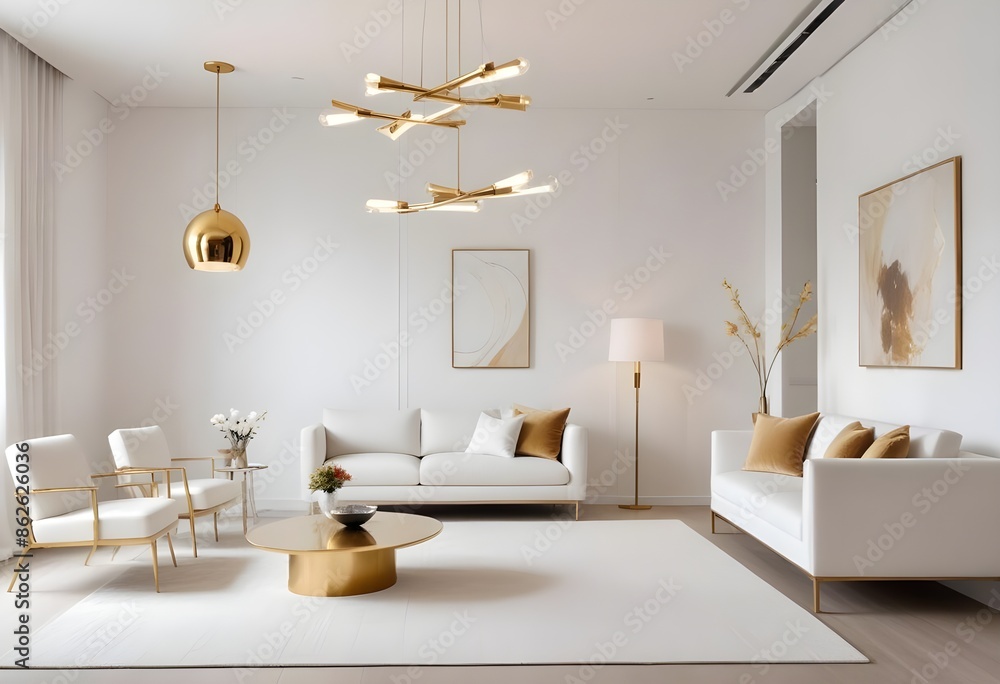 Photo interior modern design room 3d illustration Photo interior modern design room 3d illustration