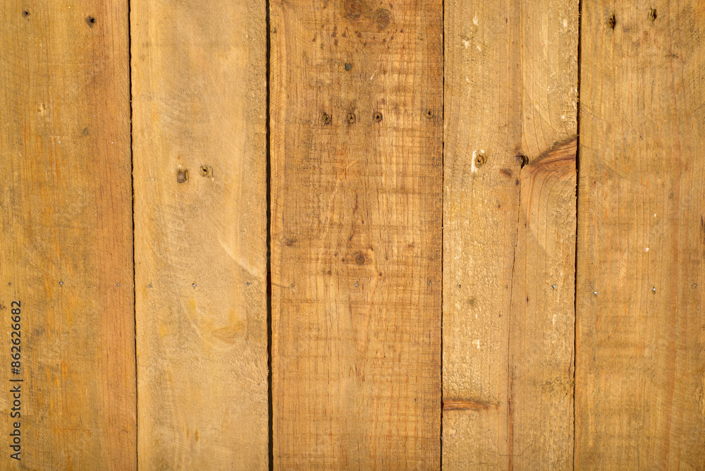 Naklejka premium Wooden boards vertically. Background, texture.