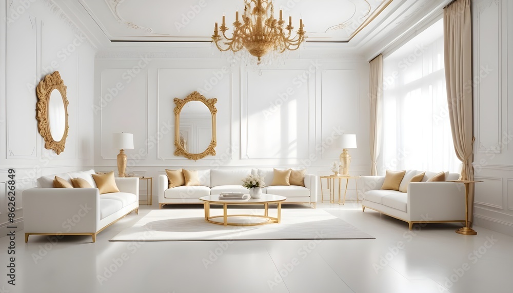 Photo interior modern design room 3d illustration Photo interior modern design room 3d illustration