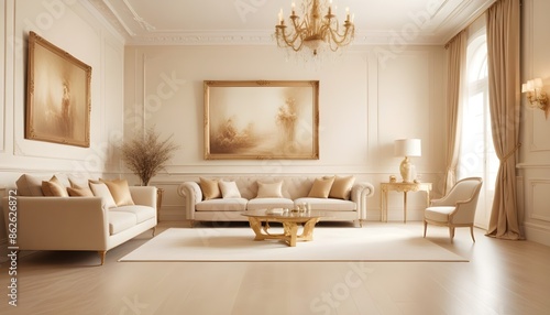Photo interior modern design room 3d illustration