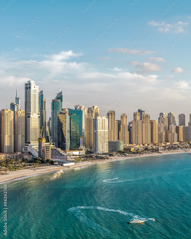 Aerial view of Dubai Marina, United Arab Emirates. Aerial view of Dubai Marina, United Arab Emirates.