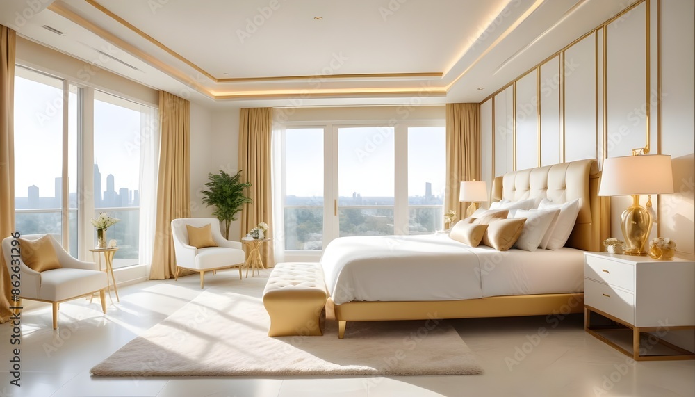 Photo interior modern design room 3d illustration Photo interior modern design room 3d illustration