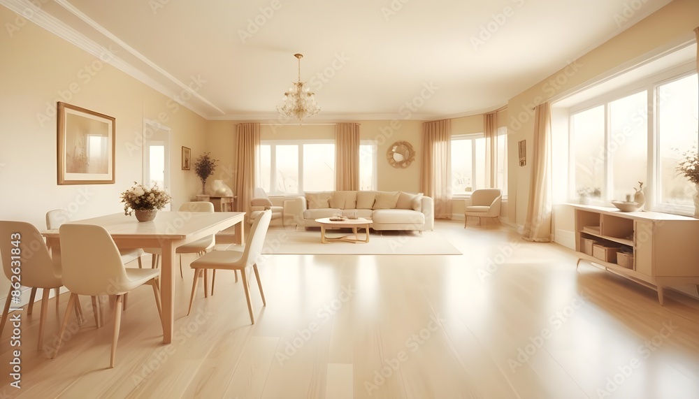 Fototapeta premium Photo interior modern design room 3d illustration