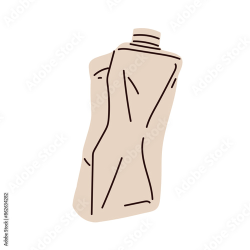 Plastic bottle, used crumpled waste, trash. Damaged disposable garbage. Compr...