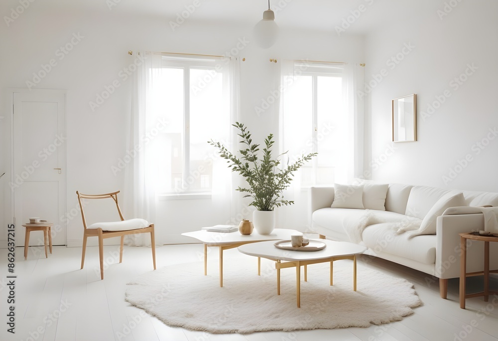 Fototapeta premium Photo interior modern design room 3d illustration