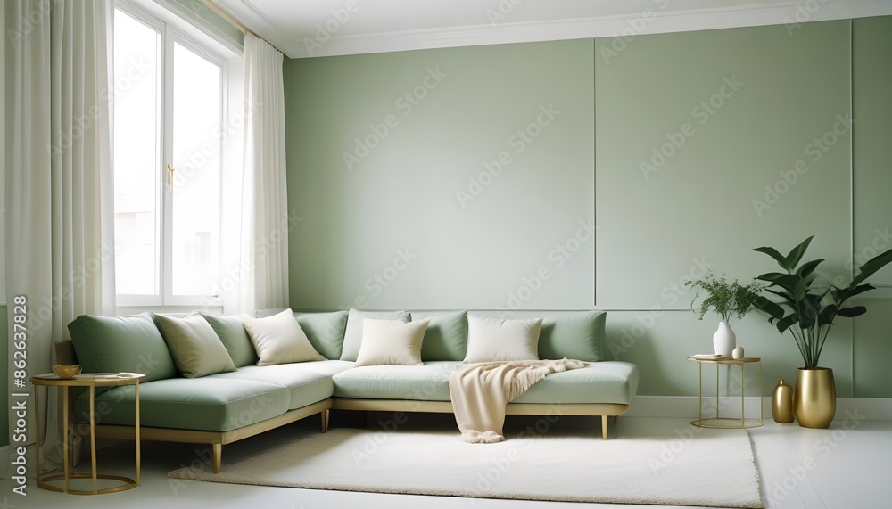 Fototapeta premium Photo interior modern design room 3d illustration