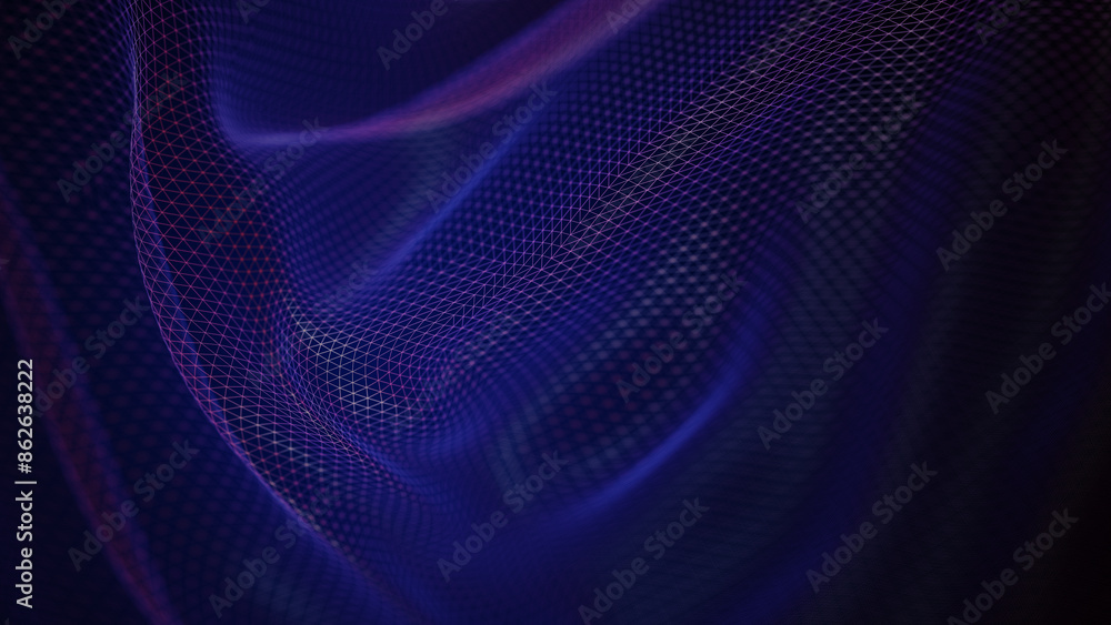 Abstract modern background with a flowing grid Abstract modern background with a flowing grid