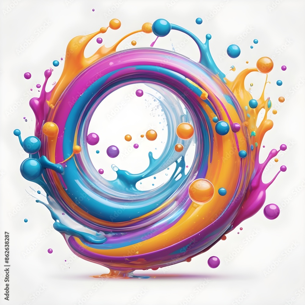 Obraz premium colorful liquid swirl