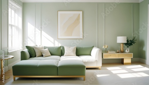 Photo interior modern design room 3d illustration