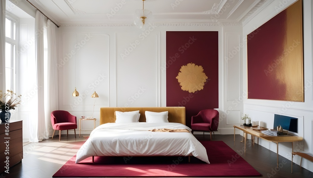 Photo interior modern design room 3d illustration Photo interior modern design room 3d illustration